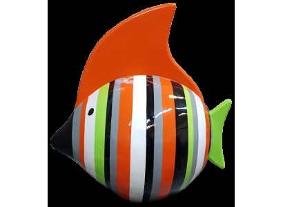 Design Wohn Deko Statuen Skulpturen Figuren Abstrakte Fisch Figur Dekoration