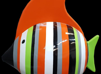 Design Wohn Deko Statuen Skulpturen Figuren Abstrakte Fisch Figur Dekoration
