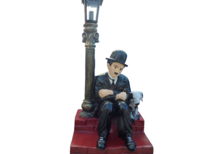 Lampe Leuchte Figur Statue Skulptur 70cm Statuen Skulpturen Charlie Chaplin P3