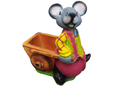 Dekorative moderne schöne Skulptur Maus, Figurenhöhe 60 cm