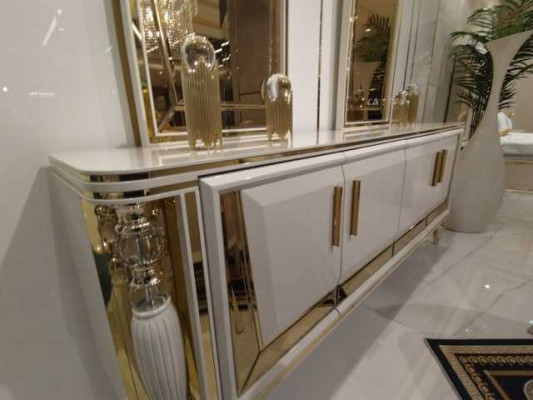 Modern Anrichte Sideboard Anrichte mit Spiegel Unterschrank Luxus Möbel Neu