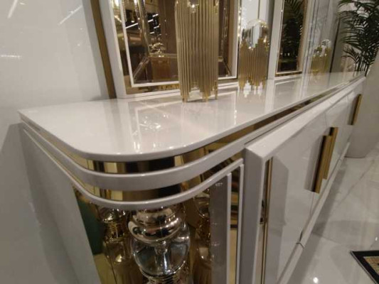 Modern Anrichte Sideboard Anrichte mit Spiegel Unterschrank Luxus Möbel Neu