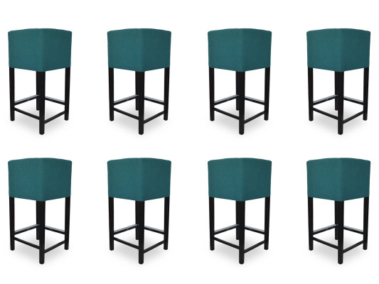 8x Barhocker Eck Stuhl Sessel Stühle Hocker Tresen Leder Polster Komplett Set