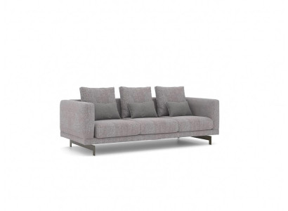 Grau Sofa Dreisitzer Couch Wohnzimmer Modern Design Luxus Polstermöbel