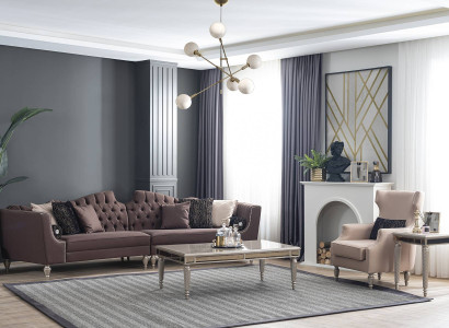 Moderner Wohnzimmer Set Luxus Sofagarnitur 5+1 Sitzer Couchtisch Stil