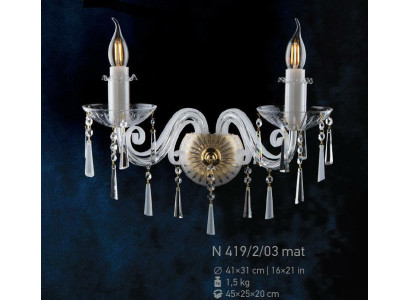 Cristal Applique Murale Chandeliers Kristalleuchter Lustre Elite Bohemia Neuf