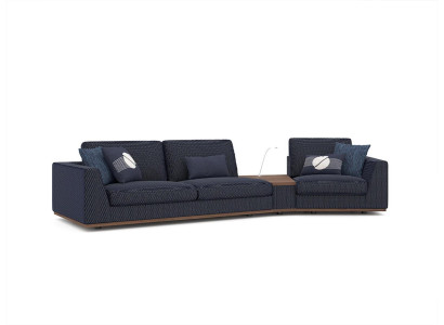 Modern Blau Dreisitzer Sofa Stilvoll Couch Design Möbel Wohnzimmer Neu