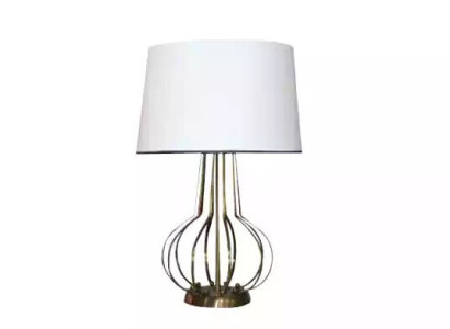 Tischlampe Tischleuchte Lampe Leuchten Luxus Lampen Tisch Metall Weiß