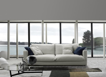 Dreisitzer Luxus Sofa 3 Sitz Sofas Sitz Leder Design Couch Möbel Stil Prianera