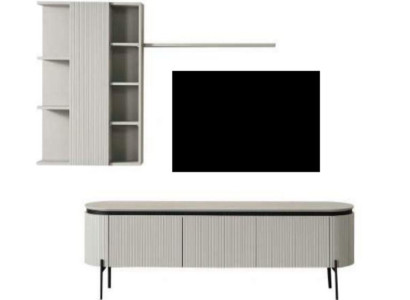 Perfekte Wohnzimmer Set Besteht aus TV-Lowboard und Wandschrank 2tlg.
