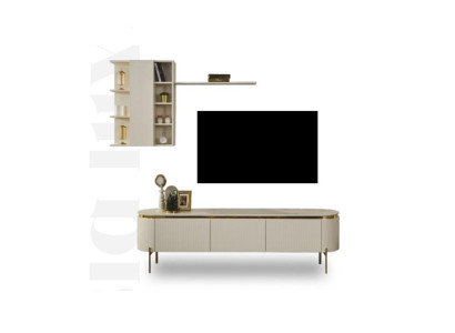 2tlg.Wohnzimmer Set Besteht aus TV Lowboard+Wandschrank mit Regal neu