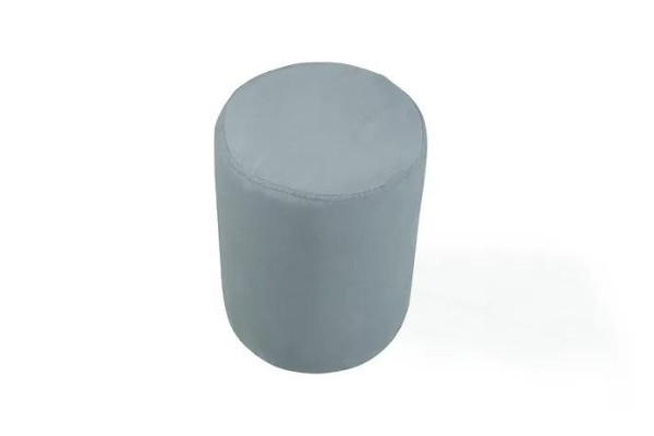  Luxuriöser Sitzhocker mit weißem Textilbezug und MDF-Gestell Neu