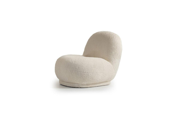 Sessel Cocktailsessel Moderne Weiß Polster Stoff Sitzer Einsitzer