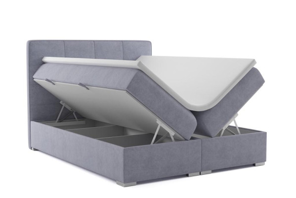 Boxspring Bett Hotel Doppel Textil Luxus Betten Polster Bettkasten Funktion Neu
