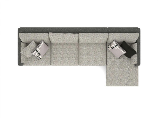 Luxus Sofa L-Form Designer Polstermöbel Wohnzimmer Grau Ecksofa Neu Möbel