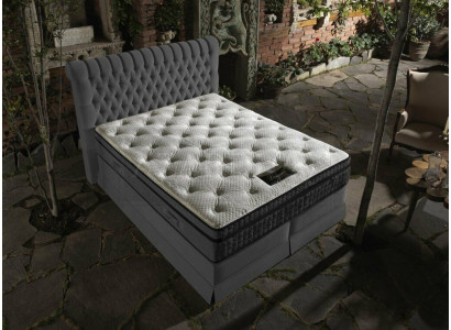 Graues Luxus Schlafzimmer Chesterfield Bett Polster Design Luxus Doppelbetten
