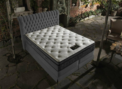 Graues Luxus Schlafzimmer Chesterfield Bett Polster Design Luxus Doppelbetten