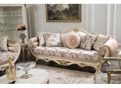 Sofagarnitur Sofa Sitzer Couchtisch Sessel Sofas Set Stoff Luxus Sitz 5tlg.